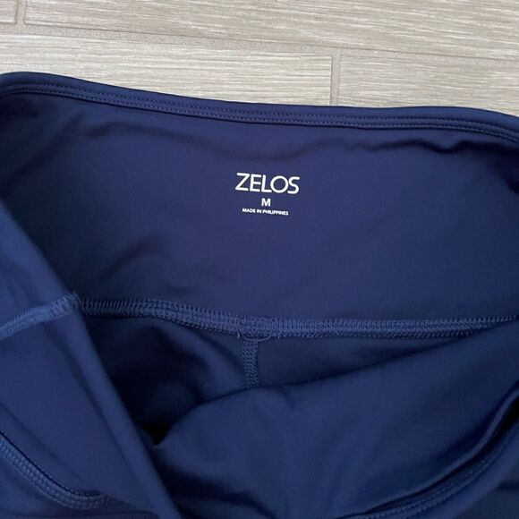 ZELOS Navy Blue Lace Up Leggings Size M - Picture 3 of 8